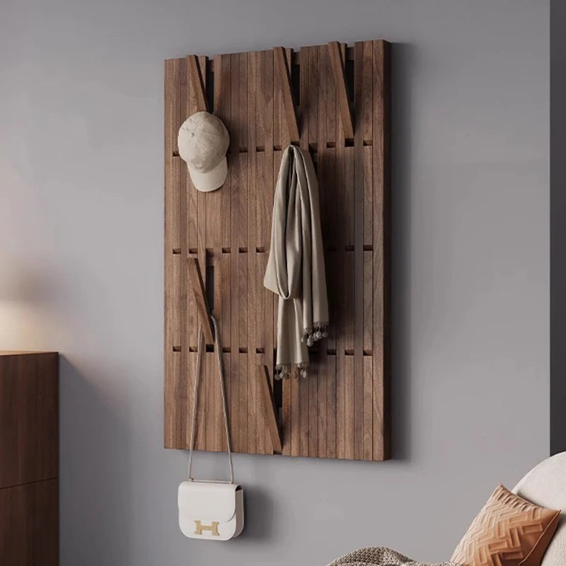 Solid Wood Wall-Mounted Coat Rack – Piano Key Hook Design Wall-Mounted Coat Rack Axl