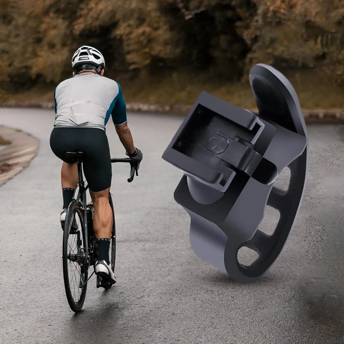 Silicone Bike Taillight Strap Mount – 45° Adjustable, Universal Bike Light Mount Axl