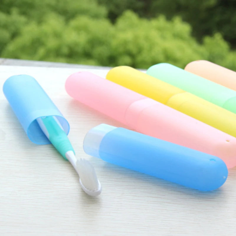 Portable Travel Toothbrush Case – Dustproof Protective Holder Toothbrush Travel Case Axl 1 pc random color