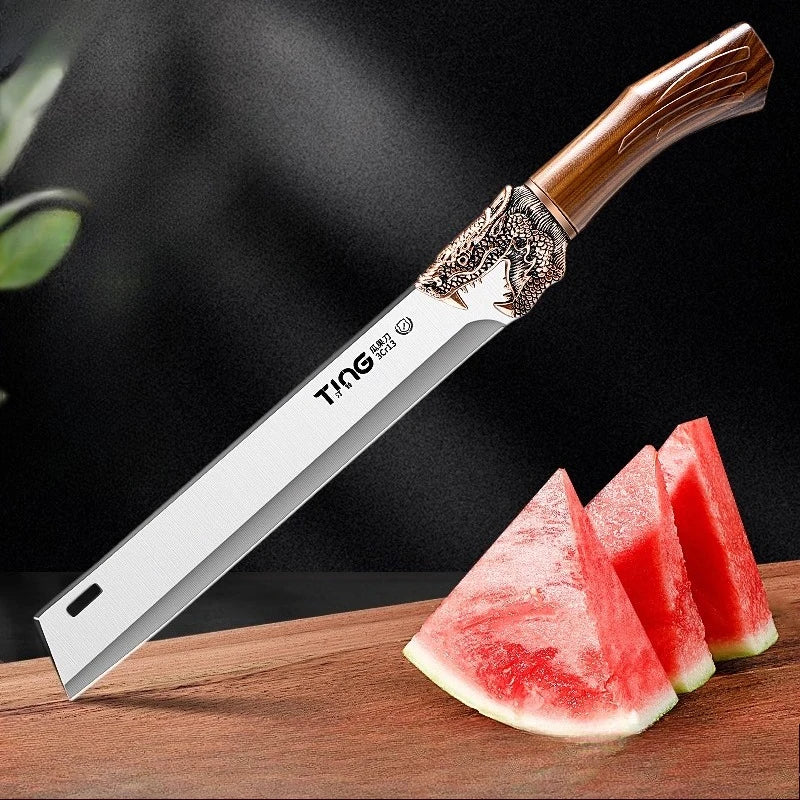 Longquan Ultra-Sharp Stainless Steel Watermelon Fruit Knife Fruit Kitchen Knife Axl