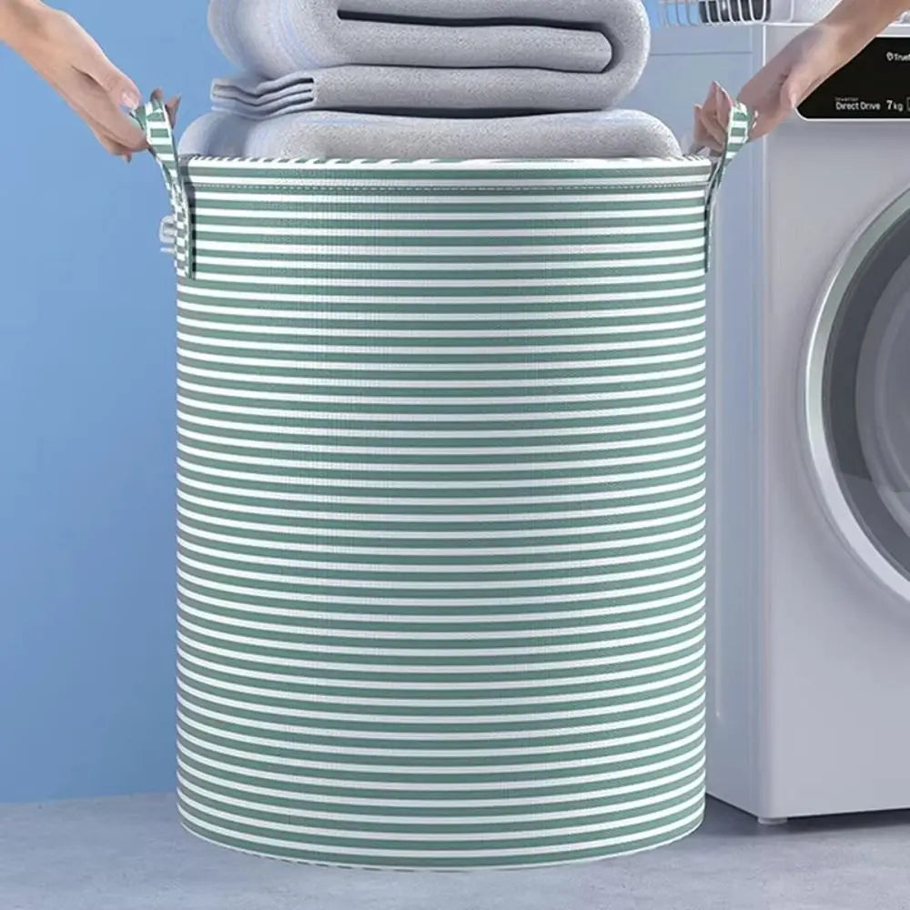 Foldable Cotton Linen Laundry Basket – Large Capacity Storage Laundry Basket Axl
