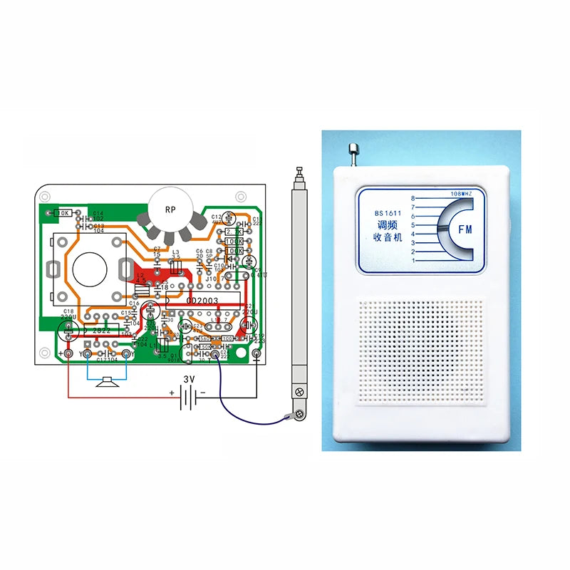 FM Radio Receiver DIY Kit – Soldering & Circuit Training Set DIY Electronics Kit Axl Default Title
