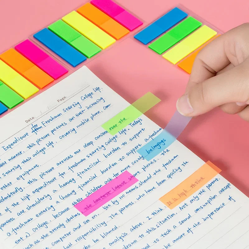 Kawaii Fluorescent Sticky Notes – Cute Memo Pad 2-Pack Sticky Memo Pad Axl