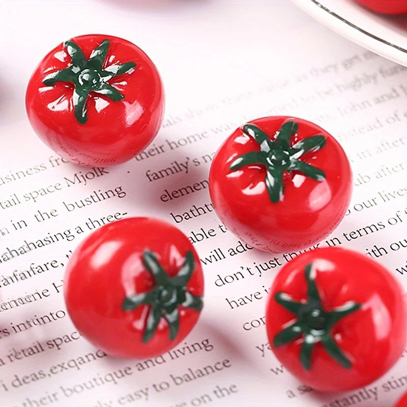 10 Pcs Mini Resin Tomato Ornaments – DIY Jewelry & Craft Supply Craft Embellishments Axl 10pcs
