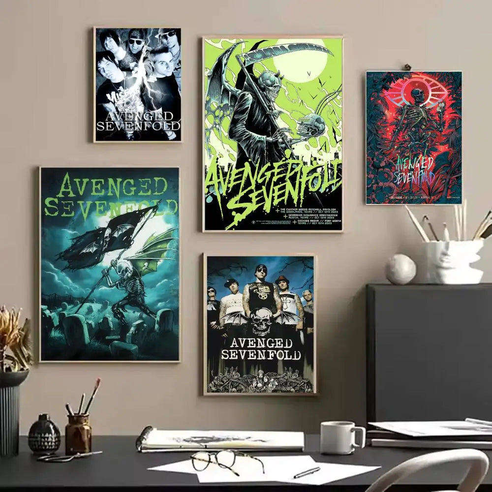 Avenged Sevenfold Canvas Wall Art – Frameless Music Poster Canvas Wall Art Axl