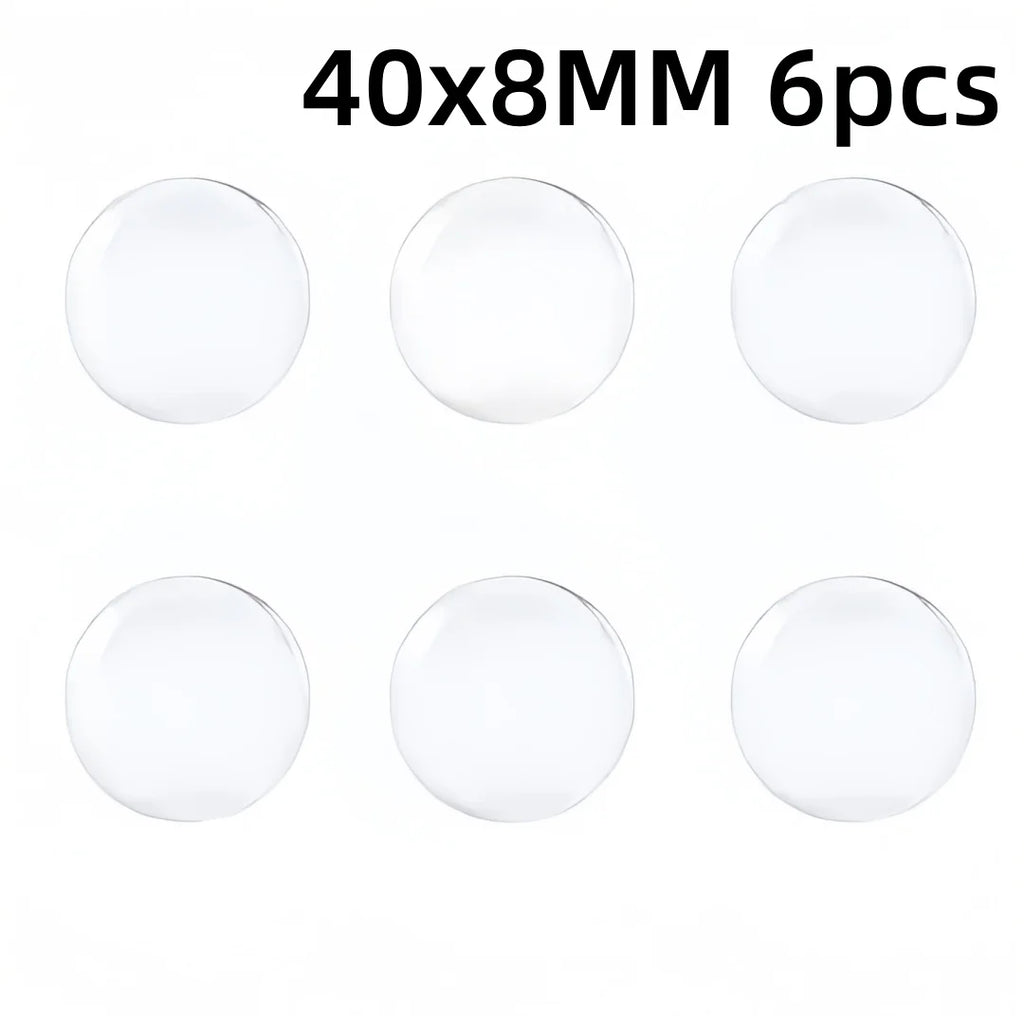 6-Pack Clear PU Door Knob Wall Shield Bumper Protectors Door Wall Protector Axl 40x8MM 6pcs