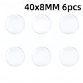 6-Pack Clear PU Door Knob Wall Shield Bumper Protectors Door Wall Protector Axl 40x8MM 6pcs