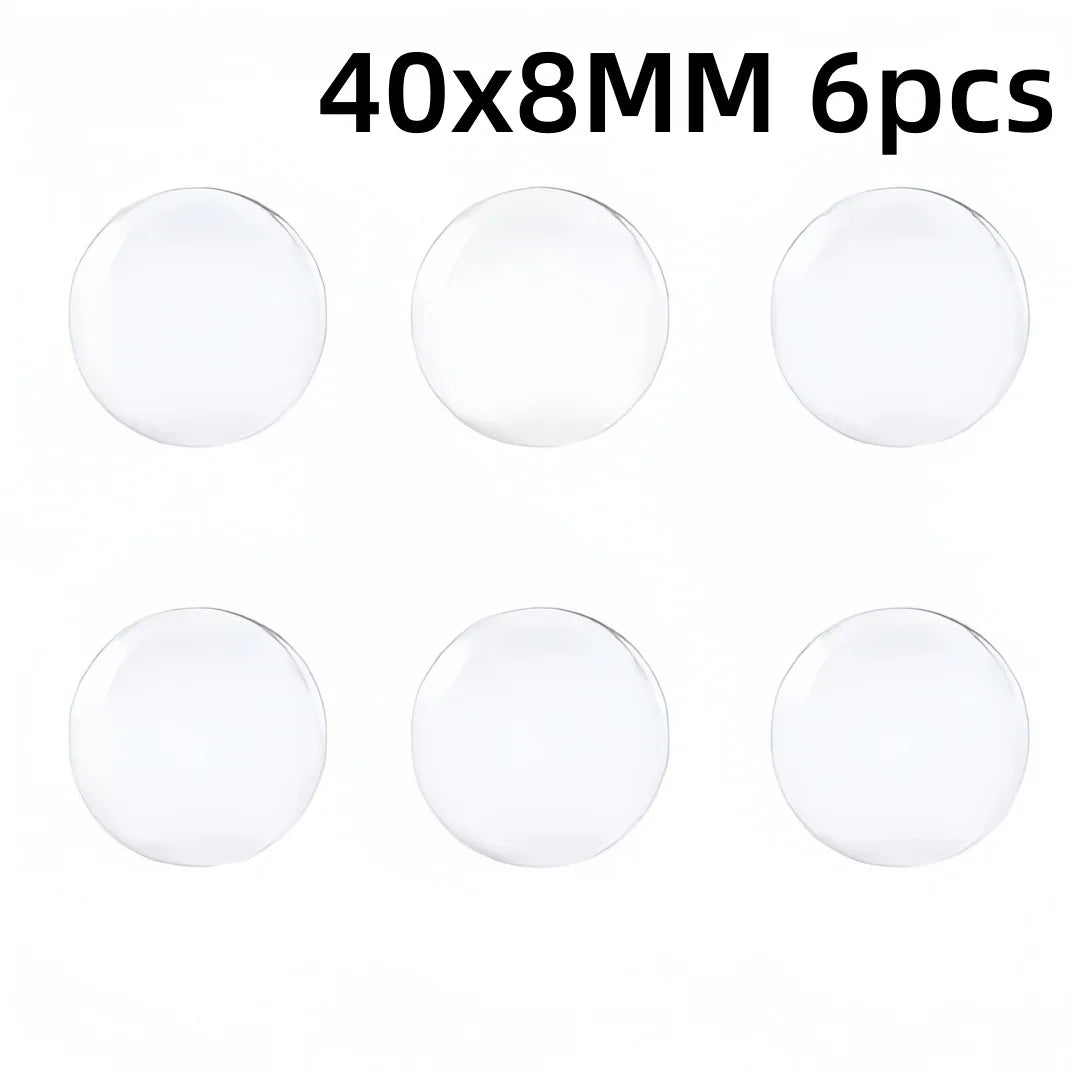 6-Pack Clear PU Door Knob Wall Shield Bumper Protectors Door Wall Protector Axl 40x8MM 6pcs