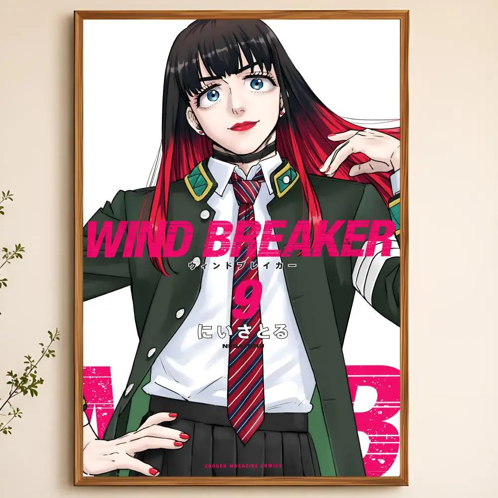 Wind Breaker Anime Poster – Waterproof Self-Adhesive Wall Art Anime Wall Poster Axl