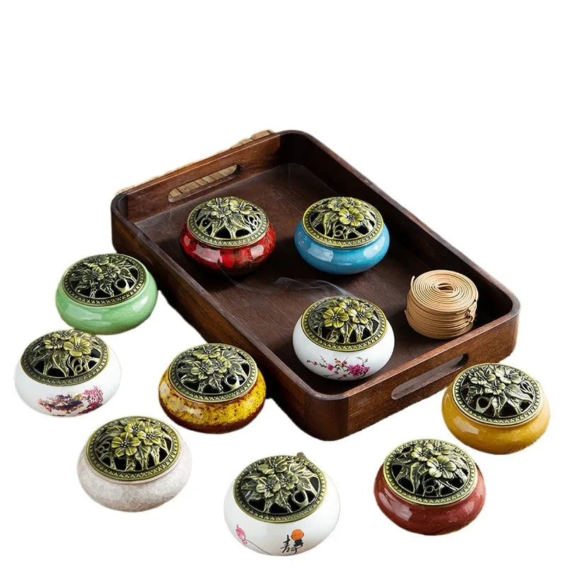 Ceramic Incense Burner – Sandalwood Box & Incense Diffuser Incense Burner Axl