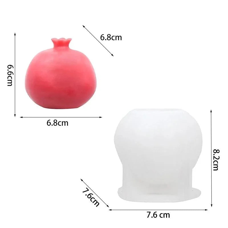 Pomegranate Silicone Candle Mold – DIY Soap & Plaster Craft Silicone Craft Mold Axl