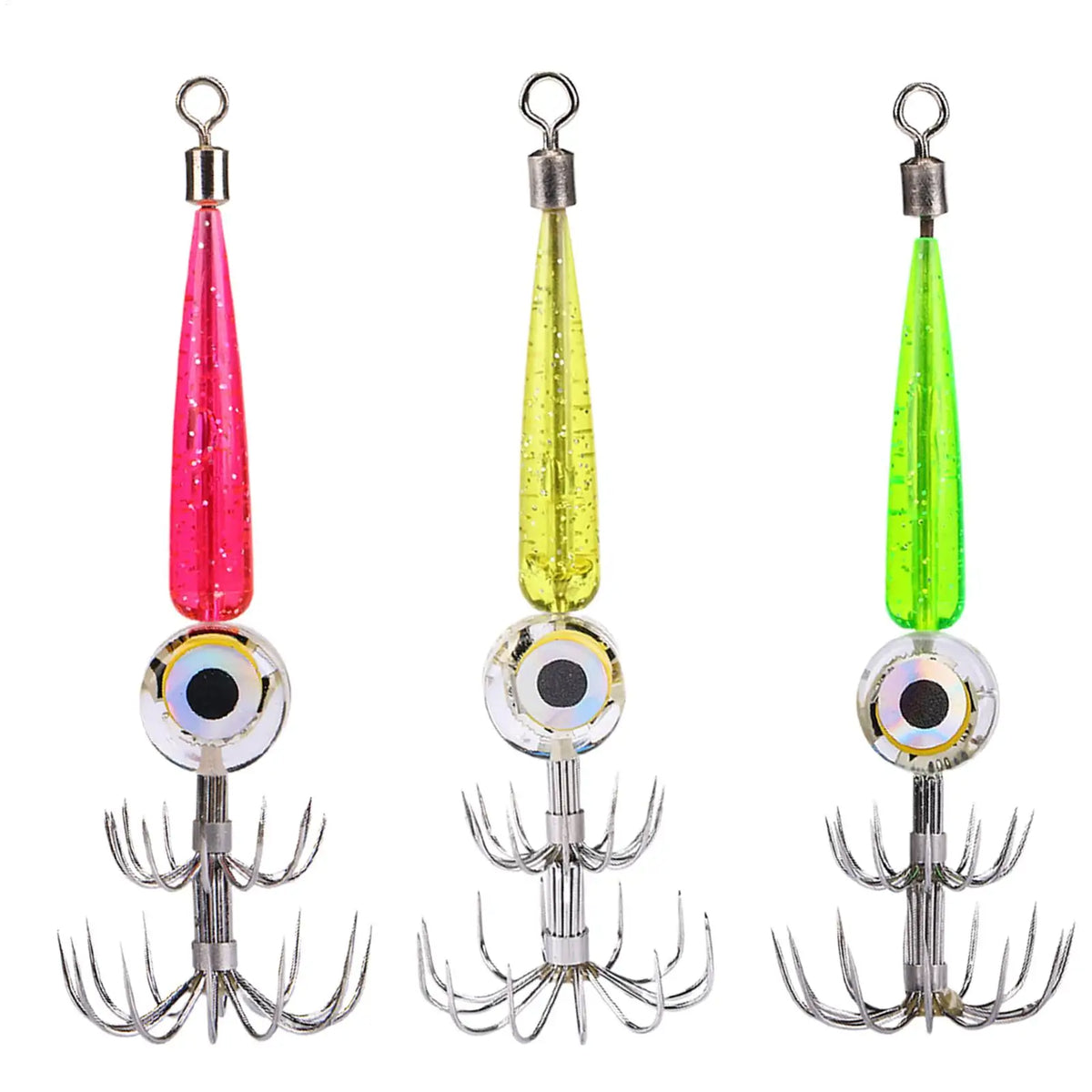 LED Glow Squid Jig Hook – Saltwater Waterproof Fishing Lure Squid Fishing Lure Axl