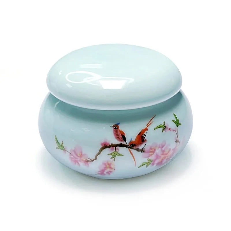 Ceramic Dappen Dish with Lid – Nail Art Acrylic Liquid Cup Nail Art Tool Axl Blue