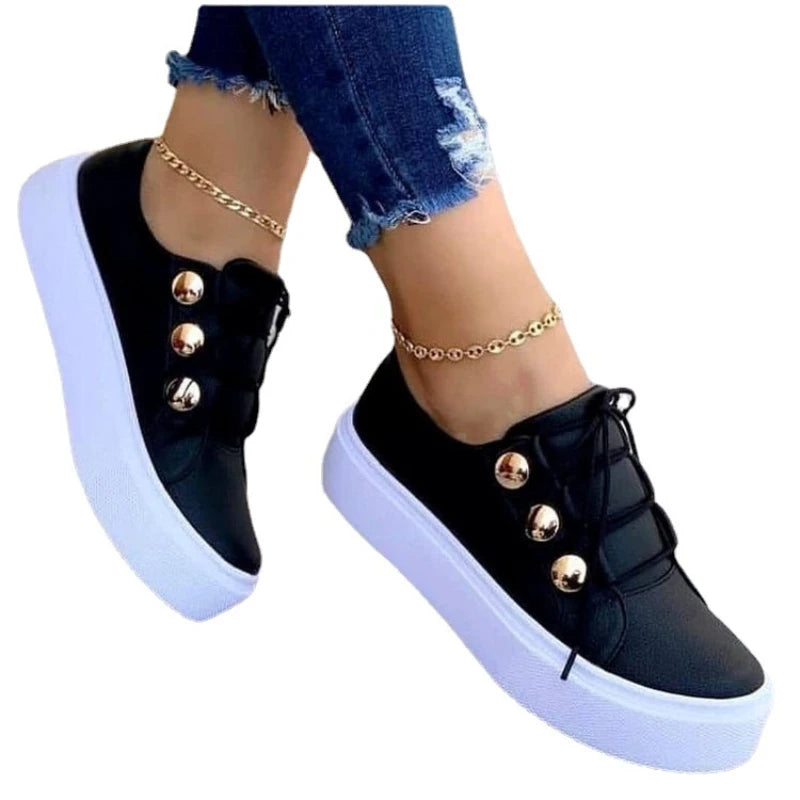 Women's Platform Wedge Sneakers – Lace-Up Casual Fashion Shoes Platform Wedge Sneakers Axl