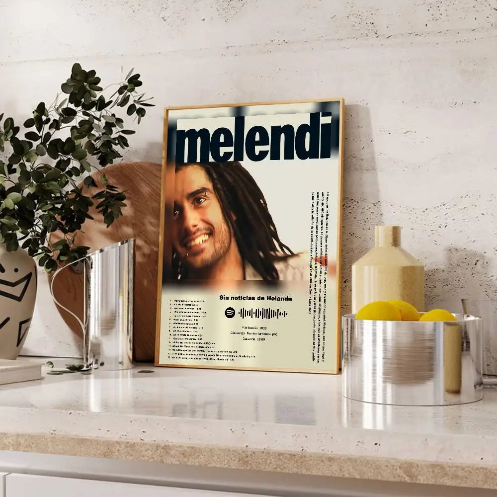 Melendi Singer Wall Poster – Self-Adhesive Waterproof Art Sticker Wall Art Sticker Axl