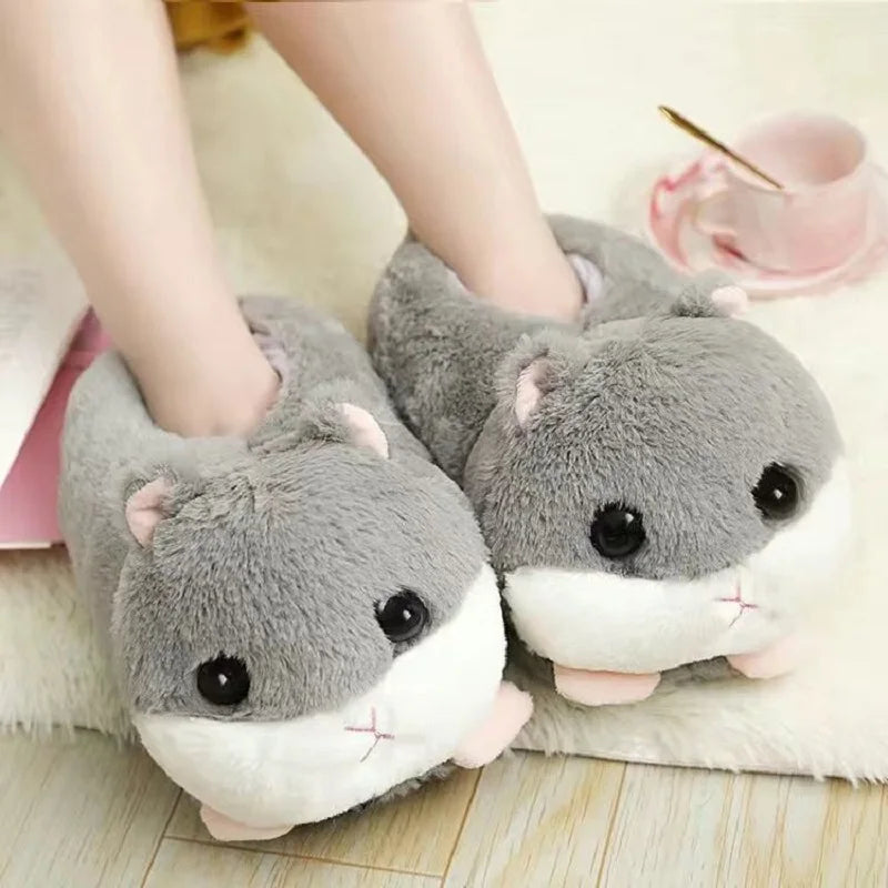 Cute Animal Fluffy Slippers – Women's Winter Cartoon Fur Slides Novelty Fur Slippers Axl