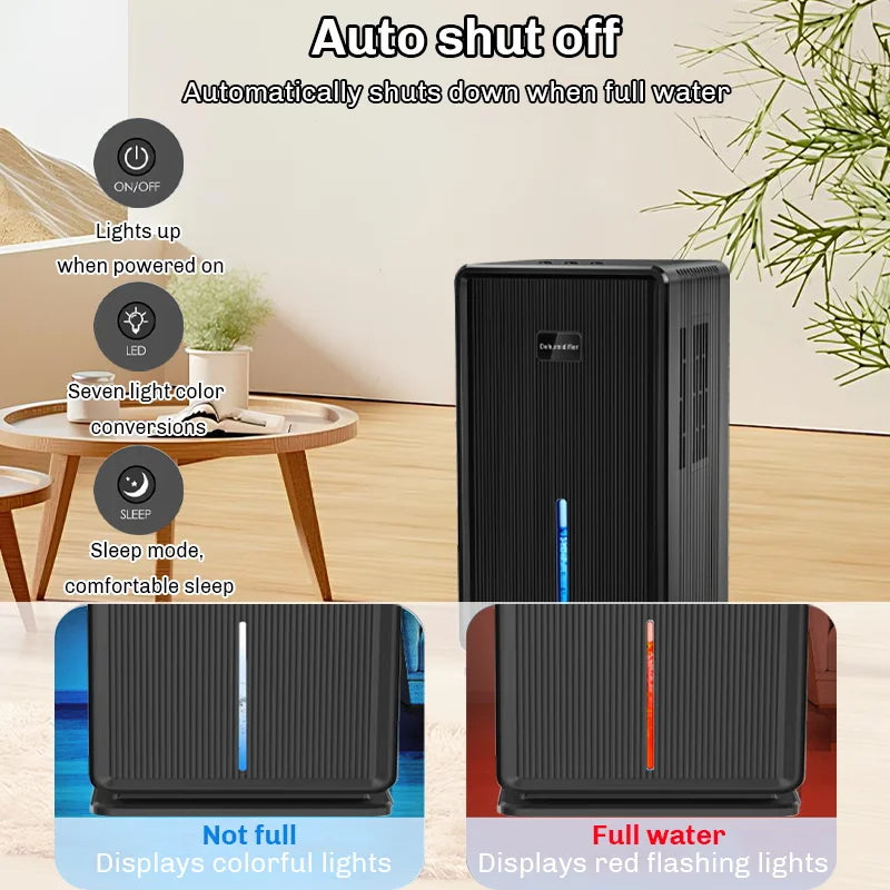 BALASHOV Home Dehumidifier – 3L Tank, Quiet, 30m² Coverage Home Dehumidifier Axl