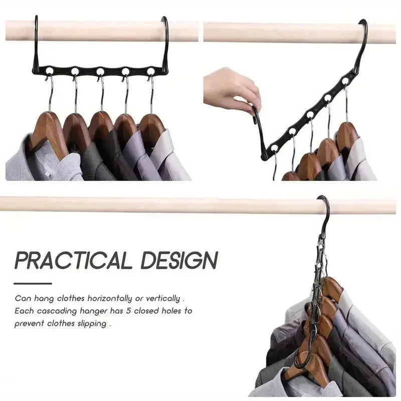 Space Saving Magic Hangers – 10/5 Pc Plastic Closet Organizer Closet Organizer Hangers Axl