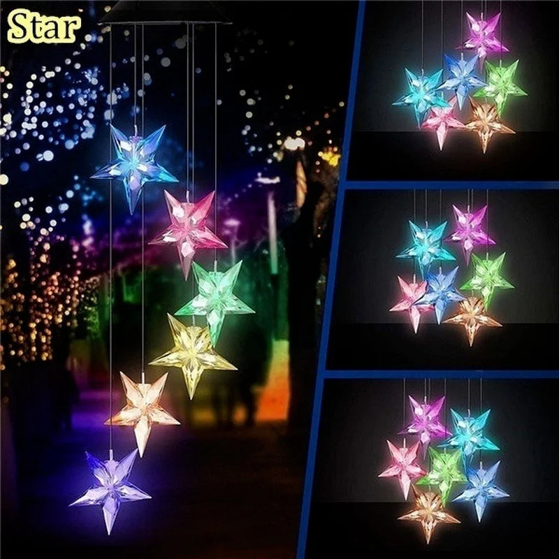 Solar Wind Chime LED Light – Color Changing Crystal Ball Garden Solar Garden Light Axl star