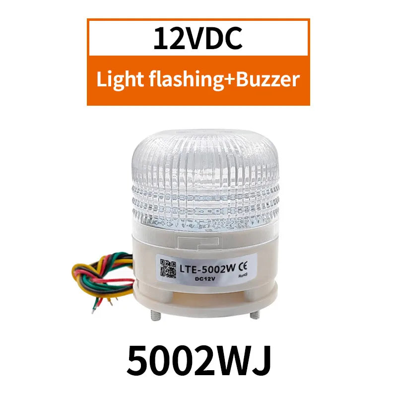 LTA5002 3-Color LED Strobe Warning Light 12V 24V 220V + Buzzer LED Signal Light Axl 5002WJ 12VDC