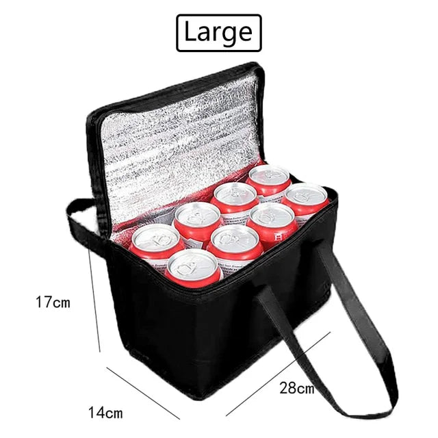 Portable Thermal Insulated Cooler Bag for Picnic & Camping Insulated Cooler Bag Axl Large Black