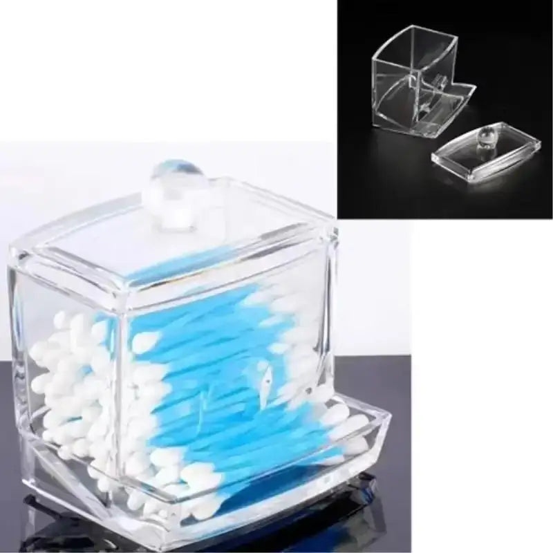 Clear Acrylic Q-Tip Cotton Swab Holder & Makeup Organizer Makeup Storage Organizer Axl