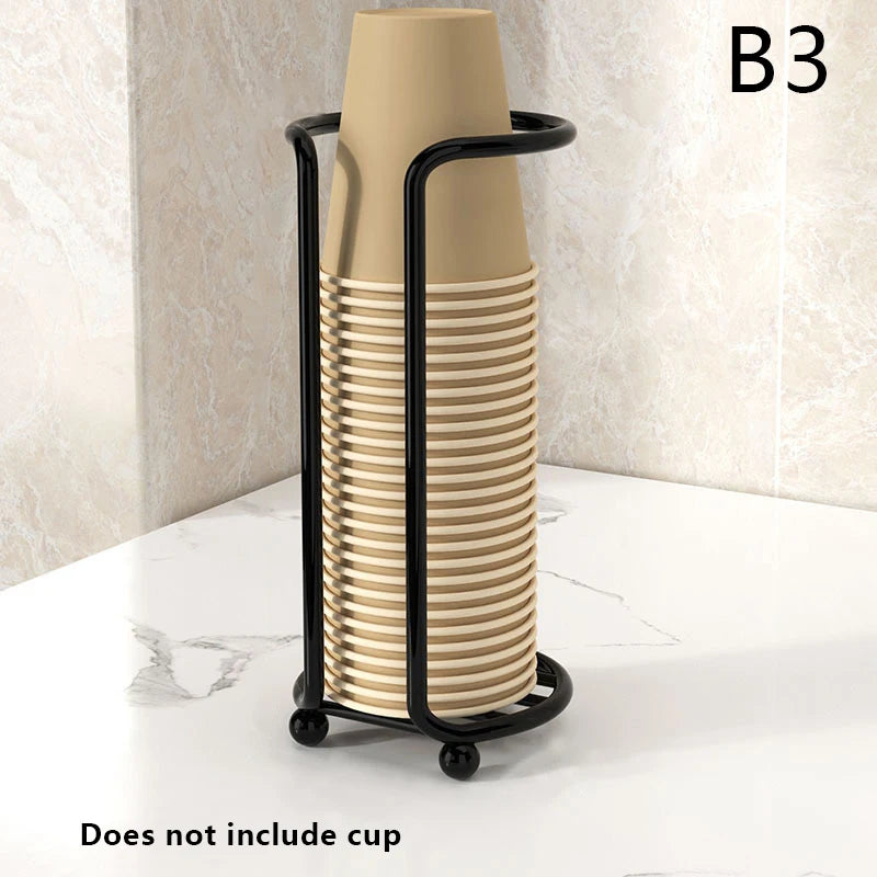 Desktop Paper Cup Holder – Iron Dispenser & Storage Rack Cup Holder Rack Axl B3