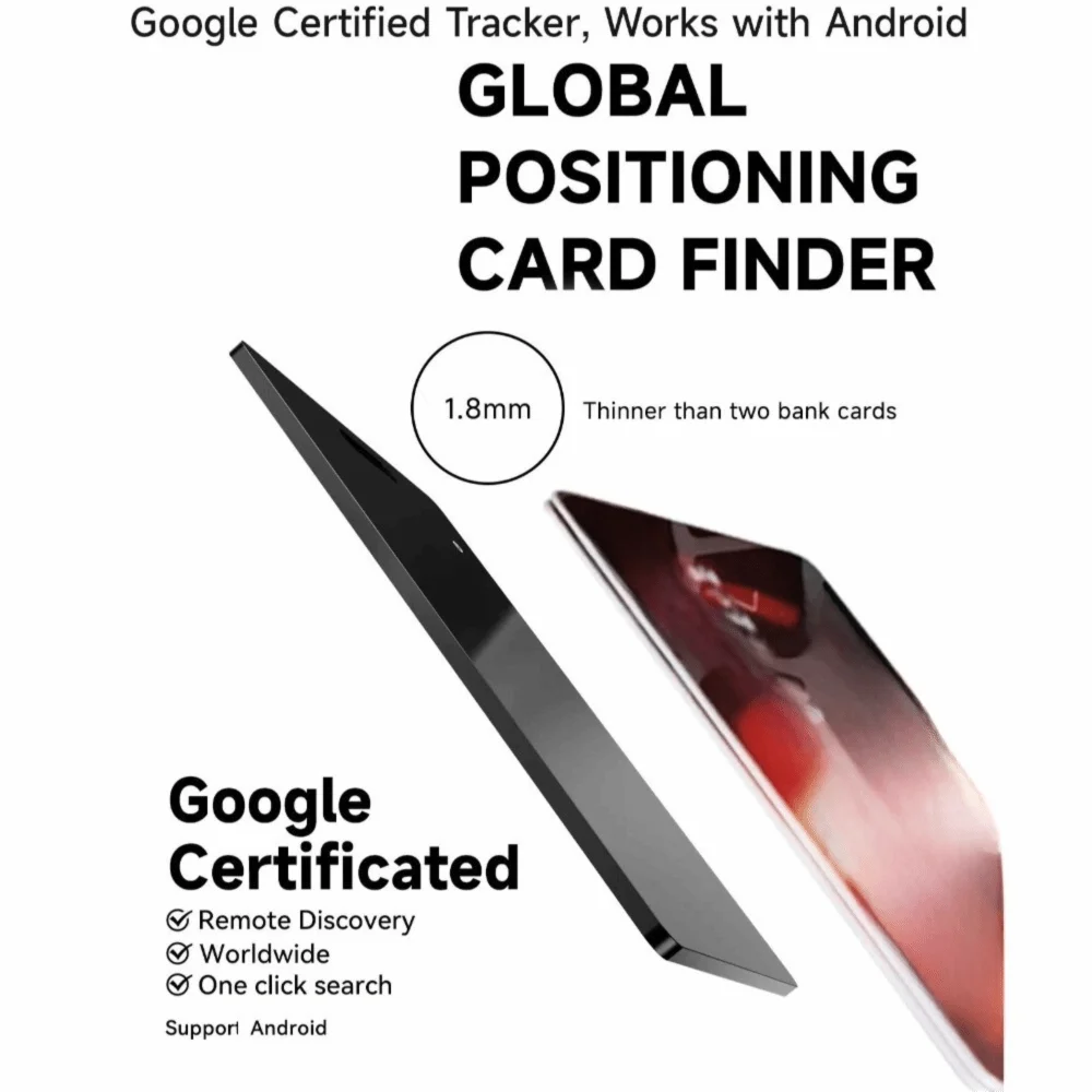 IP68 Wallet Tracker Card – Wireless Charge & Google Find Hub GPS Tracker Card Axl