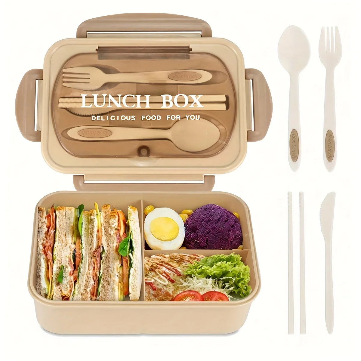 Partitioned Thermal Lunch Box – Microwave Safe, 3 Colors Thermal Lunch Box Axl Green