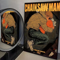 Chainsaw Man Anime Poster Self-Adhesive Wall Art Sticker Anime Wall Poster Axl Black11 30X40cmNoframe