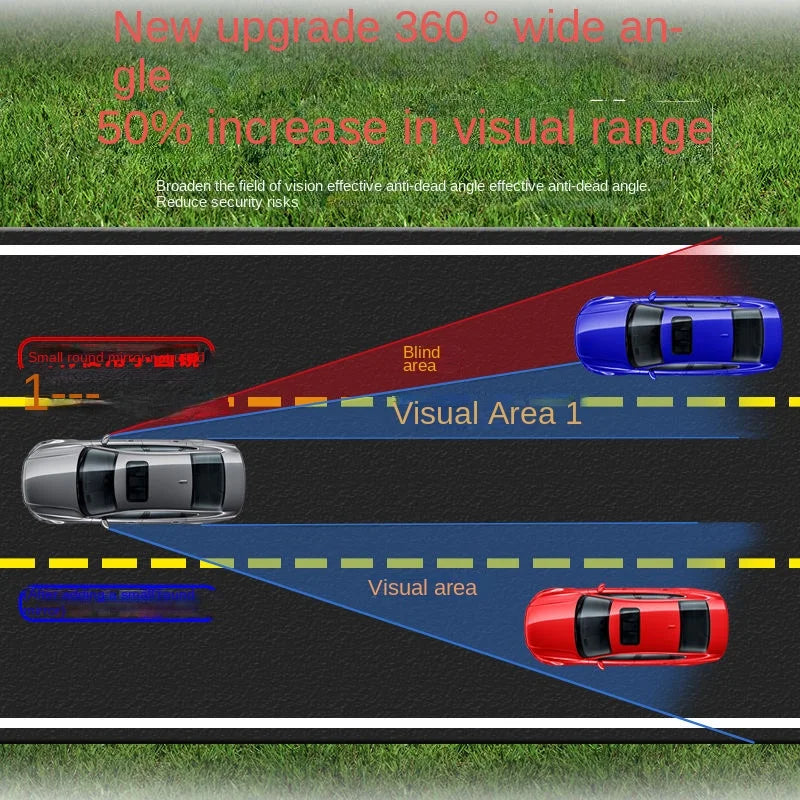 360° Blind Spot Mirror – Wide Angle Convex Adjustable Car Mirror Blind Spot Mirror Axl