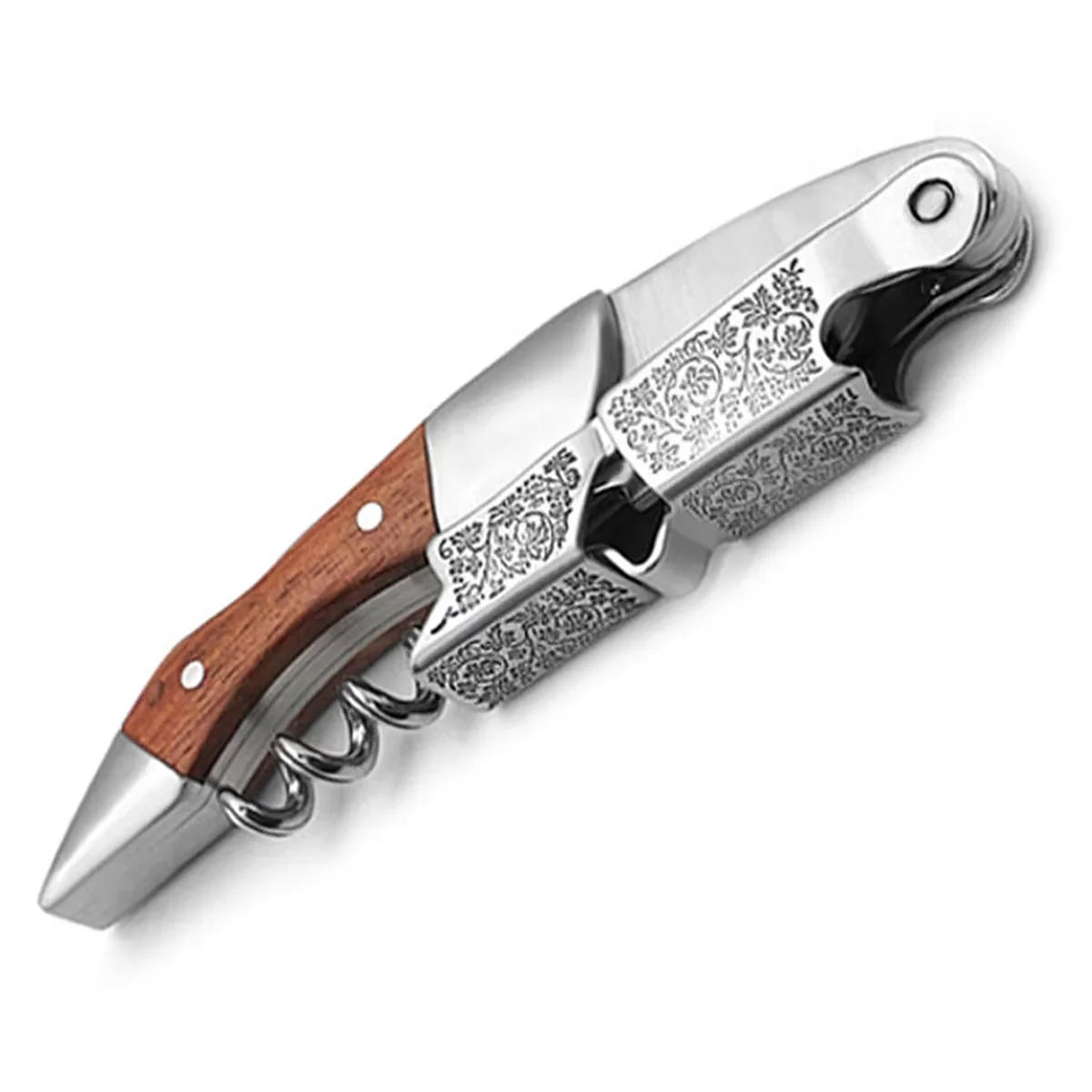 Leeseph Double Hinged Wine Opener – Stainless Steel Corkscrew Wine Corkscrew Opener Axl G