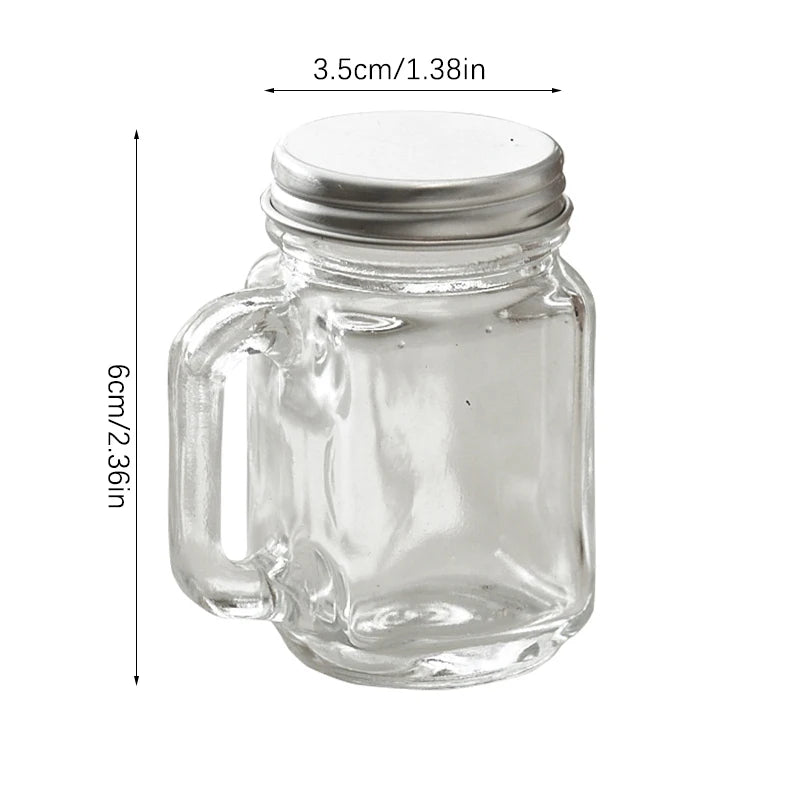35ml Mini Glass Jar with Lid – Leakproof Portable Bottle Mini Glass Jar Axl 1PC 35ml