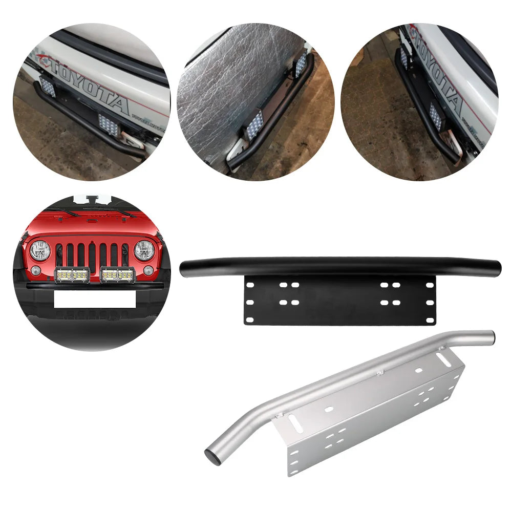 Aluminum License Plate Frame & LED Light Bar Mount Bracket SUV Light Bar Bracket Axl