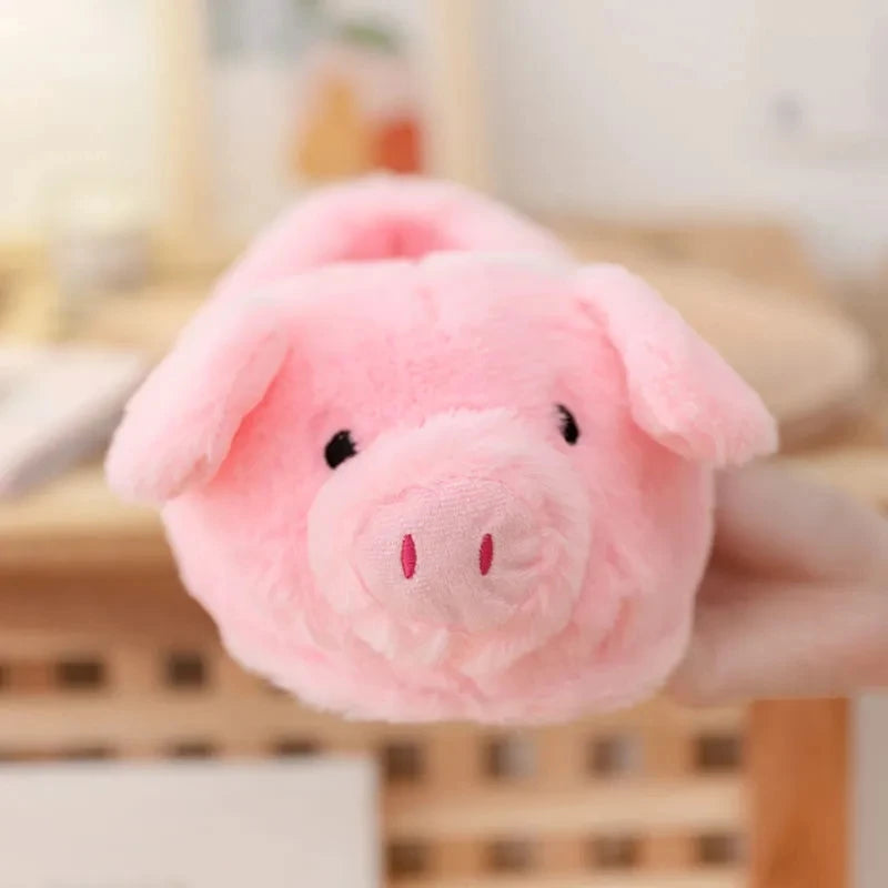 Women's Fluffy Pig Slippers – Cute Cartoon Animal Slides Novelty House Slippers Axl