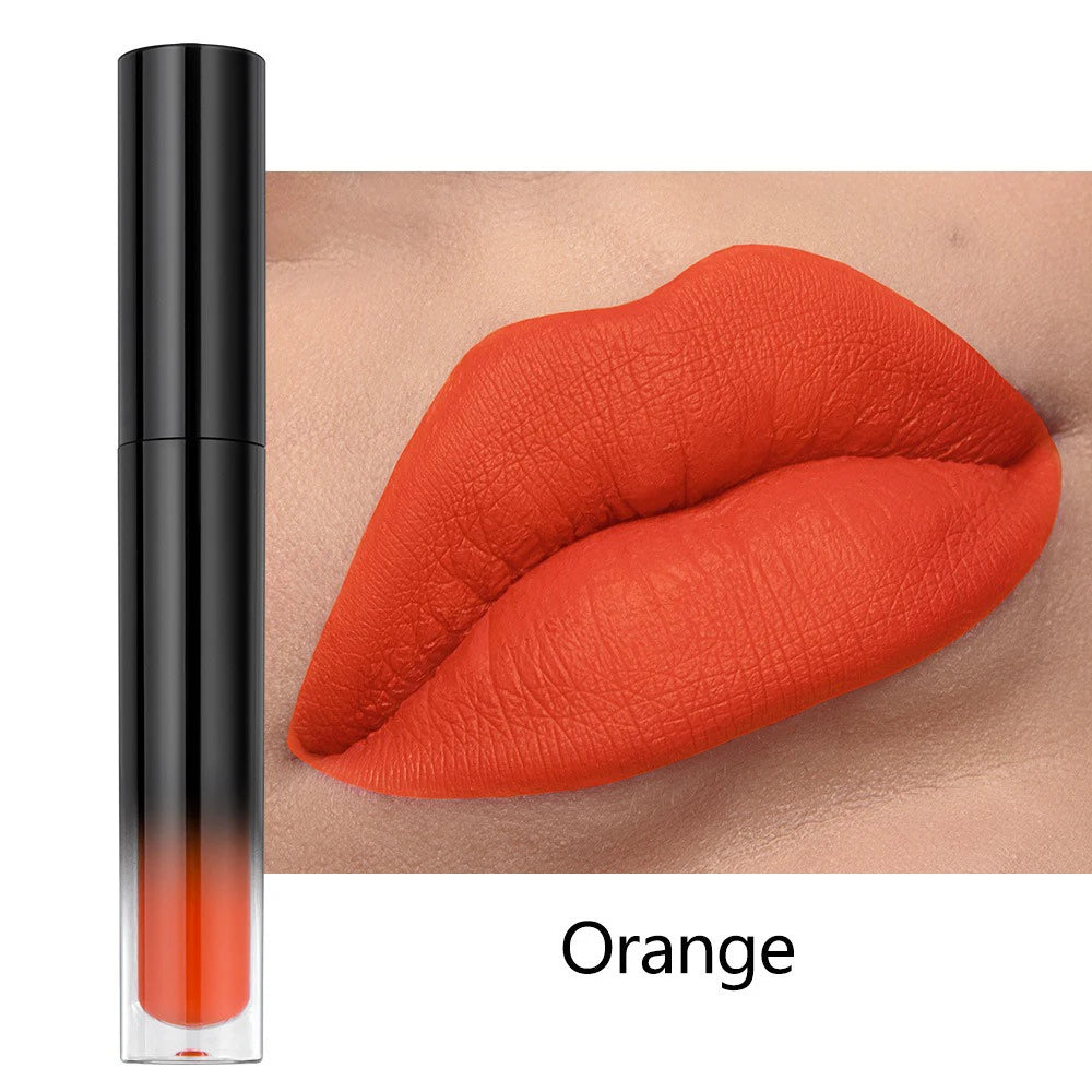 Waterproof Matte Liquid Lipstick – Vegan Private Label Lip Gloss Liquid Lipstick Axl 01 Orange 100pcs with logo