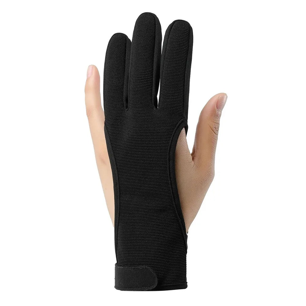 Three-Finger Archery Glove – Leather Recurve Bow Shooting Glove Archery Shooting Glove Axl M