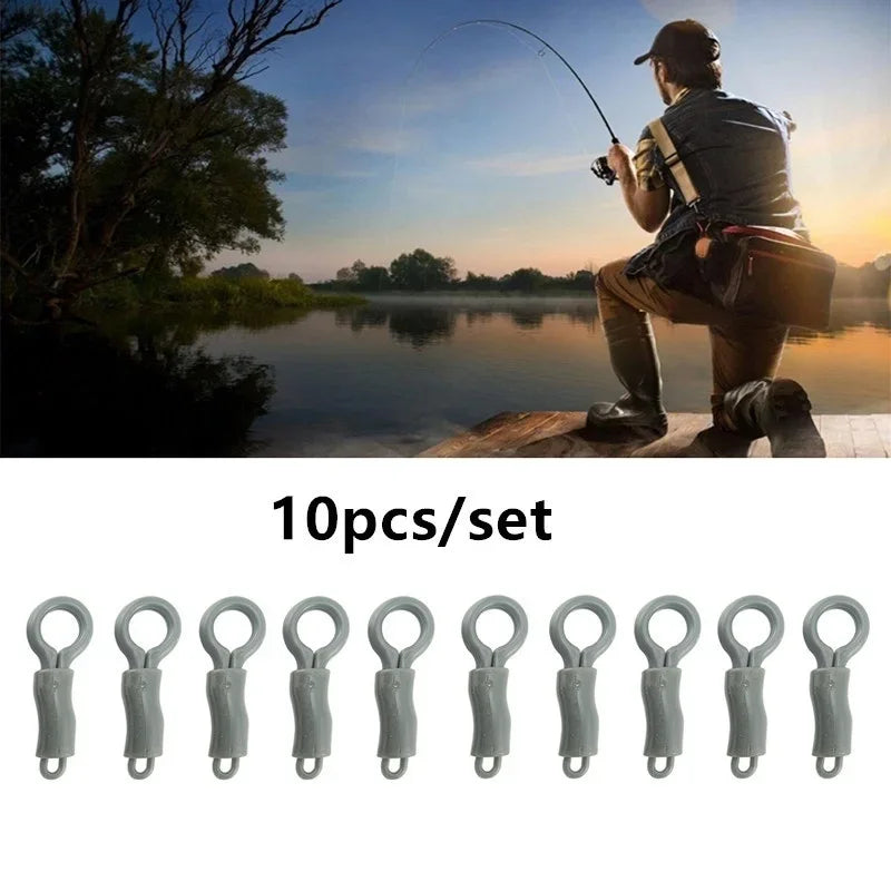 10-Pack Carp Fishing Back Lead Clips with Tubes | ABS Tackle Fishing Lead Clips Axl A