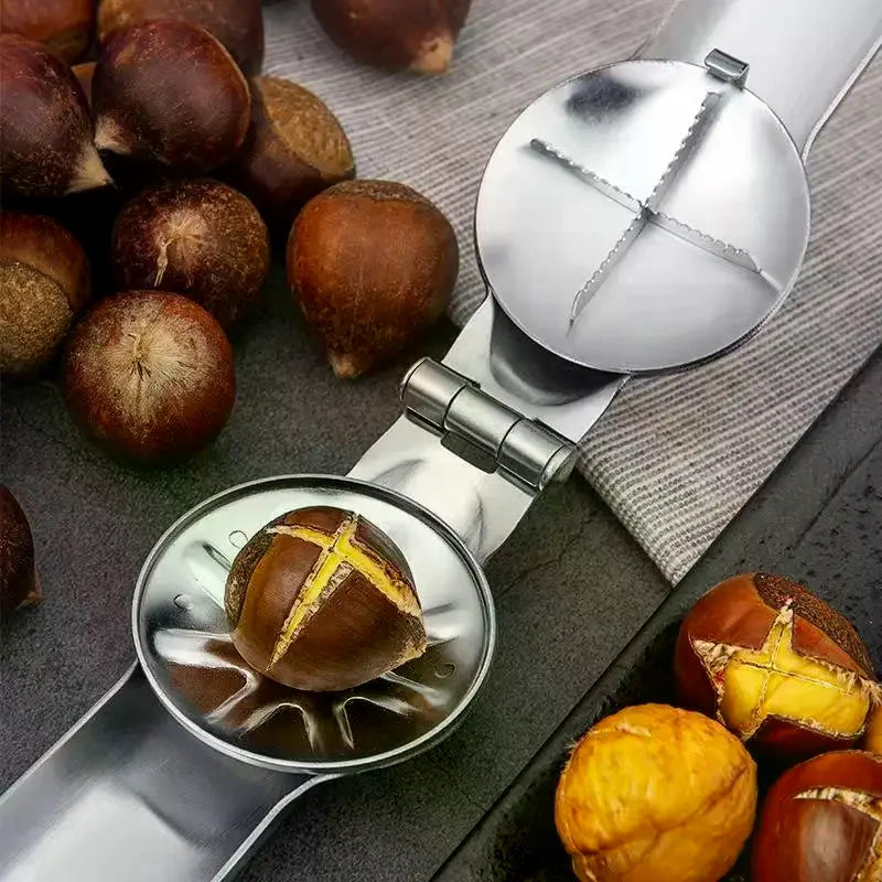 Stainless Steel Chestnut Opener – Ergonomic Nut Cracker Tool Nut Cracker Tool Axl