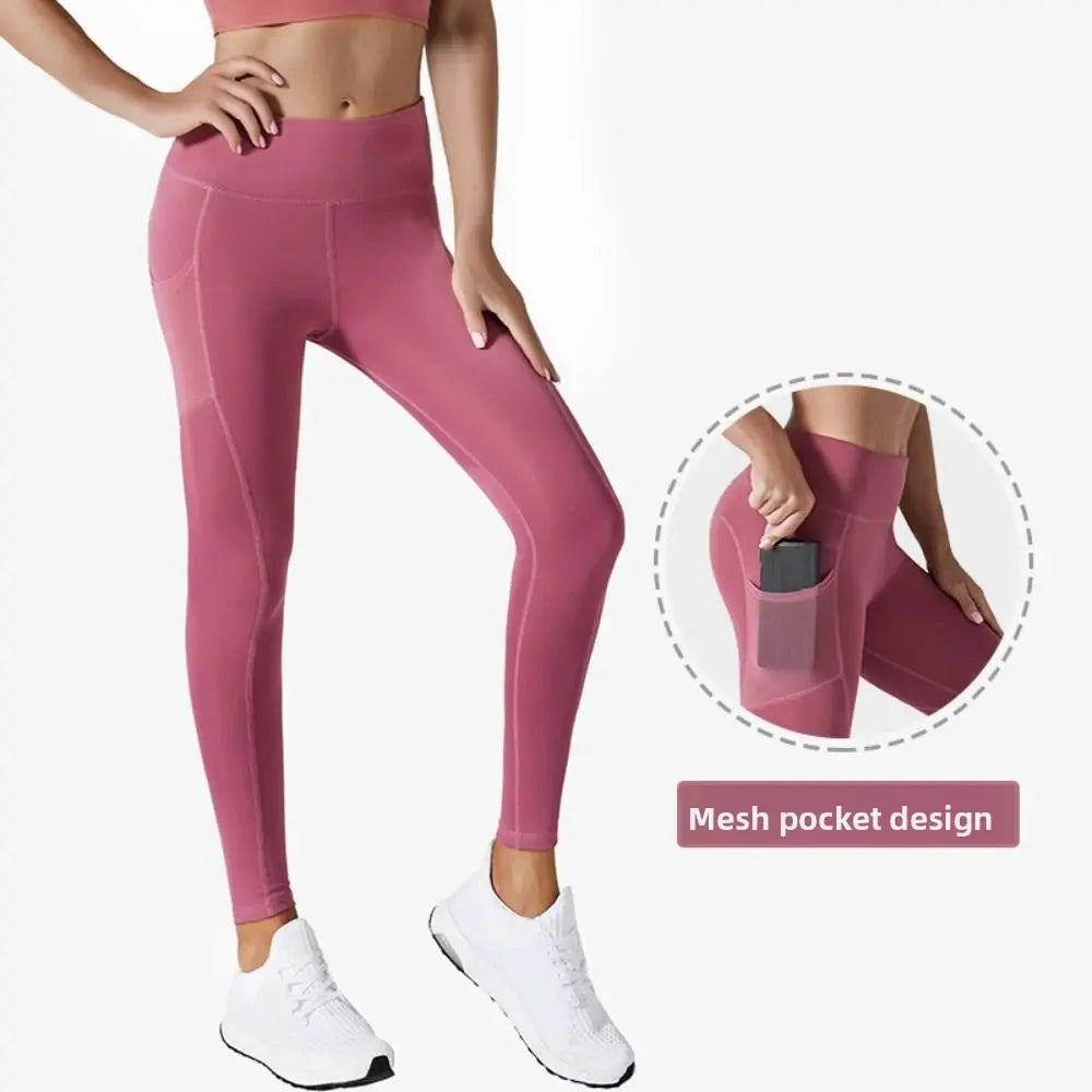 Women's High Waist Yoga Leggings with Mesh Pockets Yoga Leggings Axl