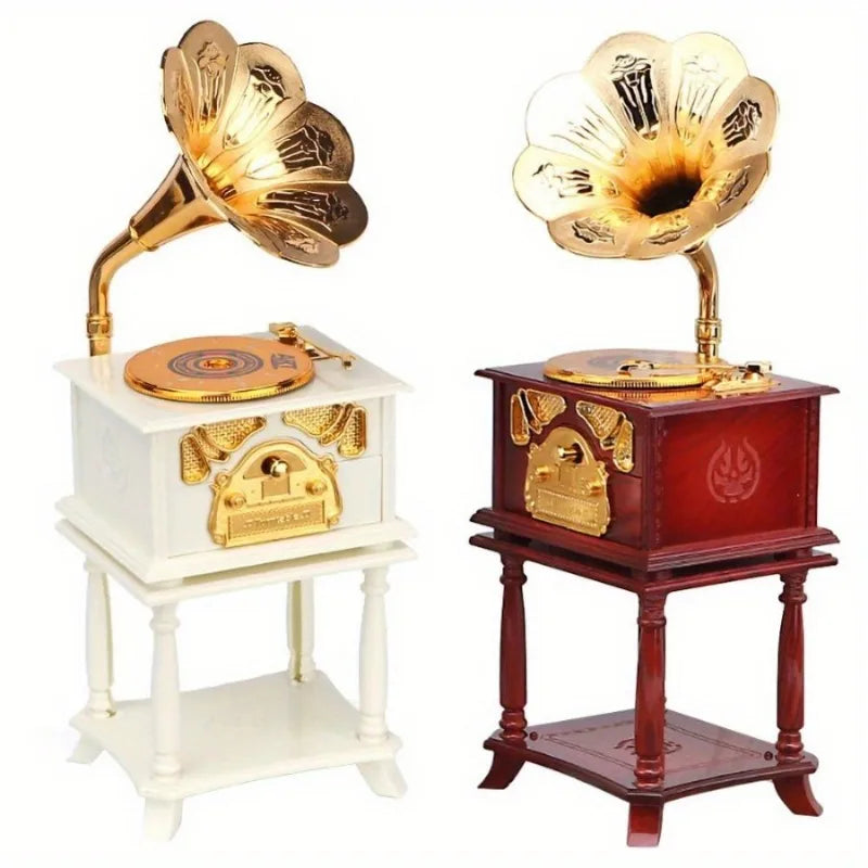 Eight-Tone Gramophone Retro Music Box | Classic Phonograph Gift Retro Music Box Axl