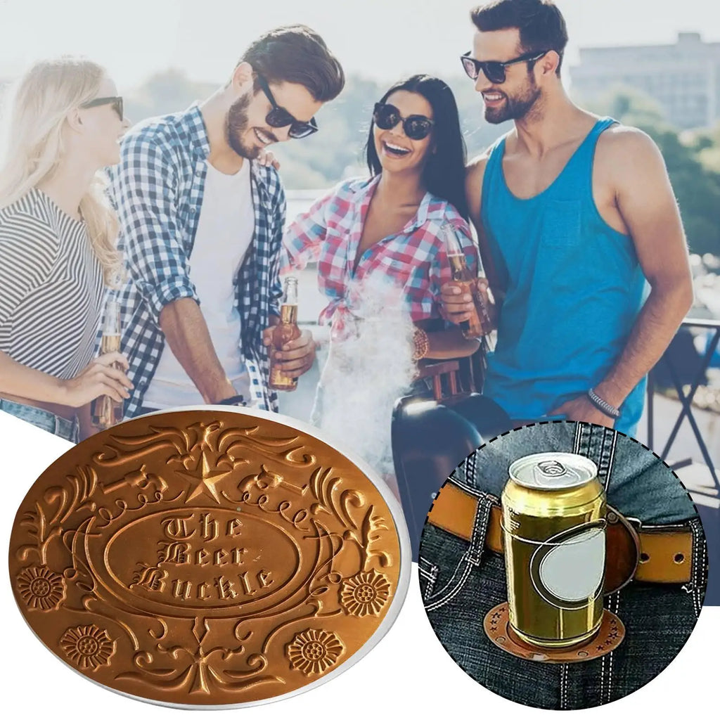 Metal Belt Cup Holder – Hands-Free Beer & Drink Buckle Belt Cup Holder Axl