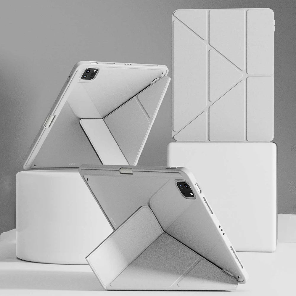 Transparent Acrylic iPad Case – Multi-Angle Stand & Pencil Holder Tablet Case & Stand Axl Gray iPad Pro 11inch 2018