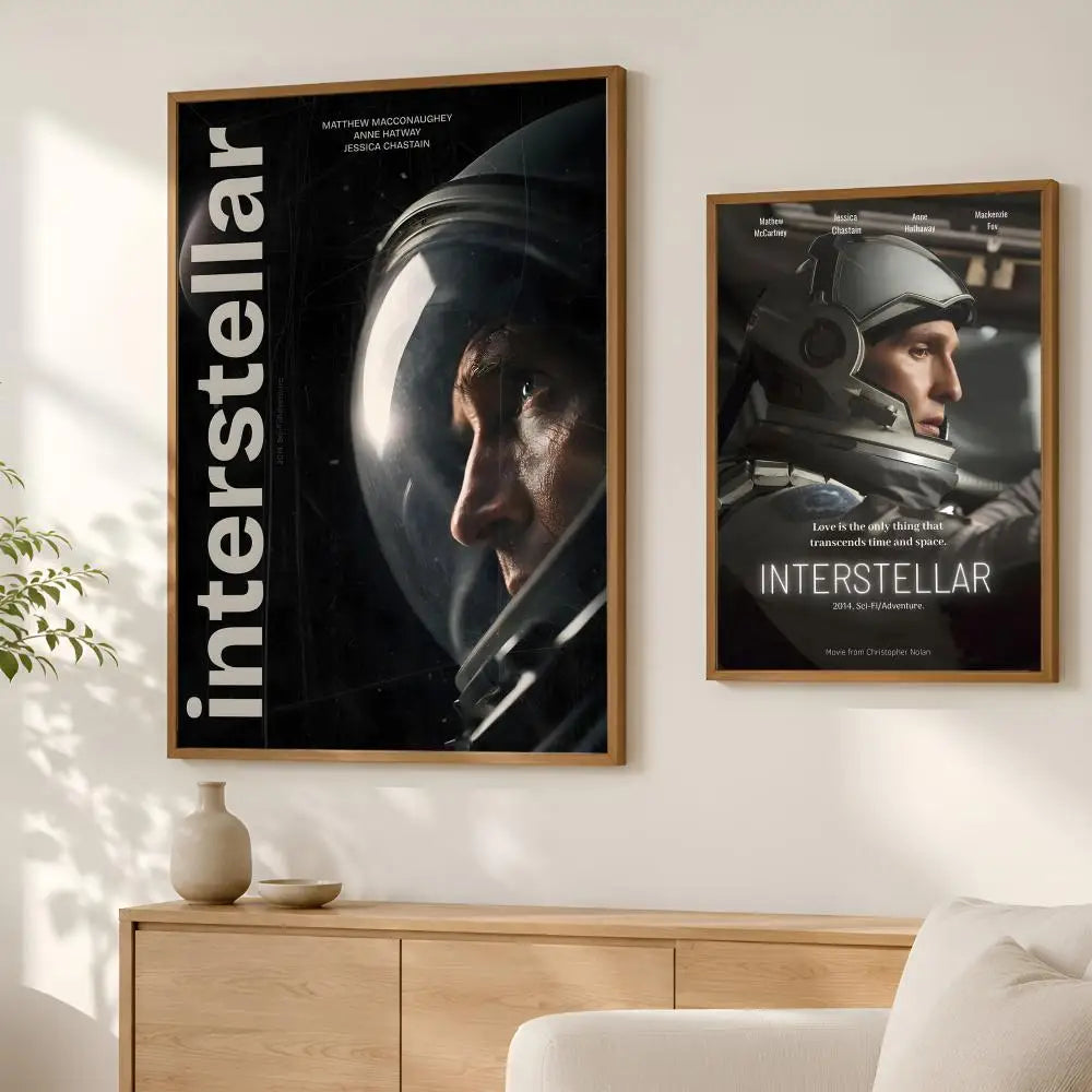 Interstellar Movie Poster Self-Stick HD PVC Waterproof Wall Art Wall Art Poster Axl