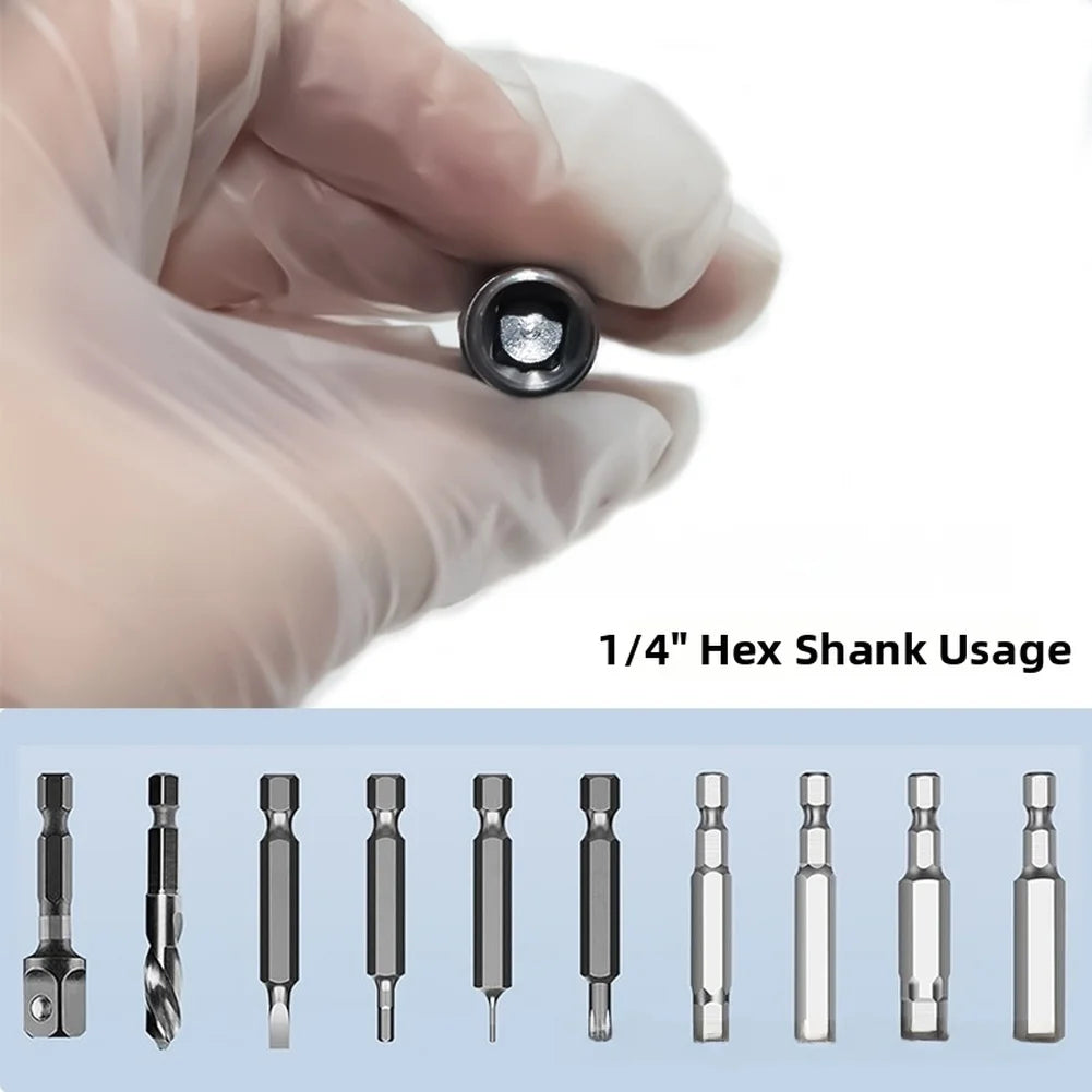 2-in-1 Socket Adapter & Bit Holder – 1/4" Quick-Lock Bar Bit Holder Adapter Axl