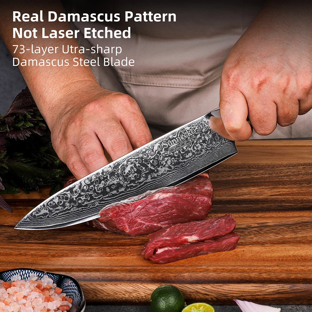 Sunnecko 5-Pc VG10 Damascus Steel Kitchen Knife Set Kitchen Knife Set Axl
