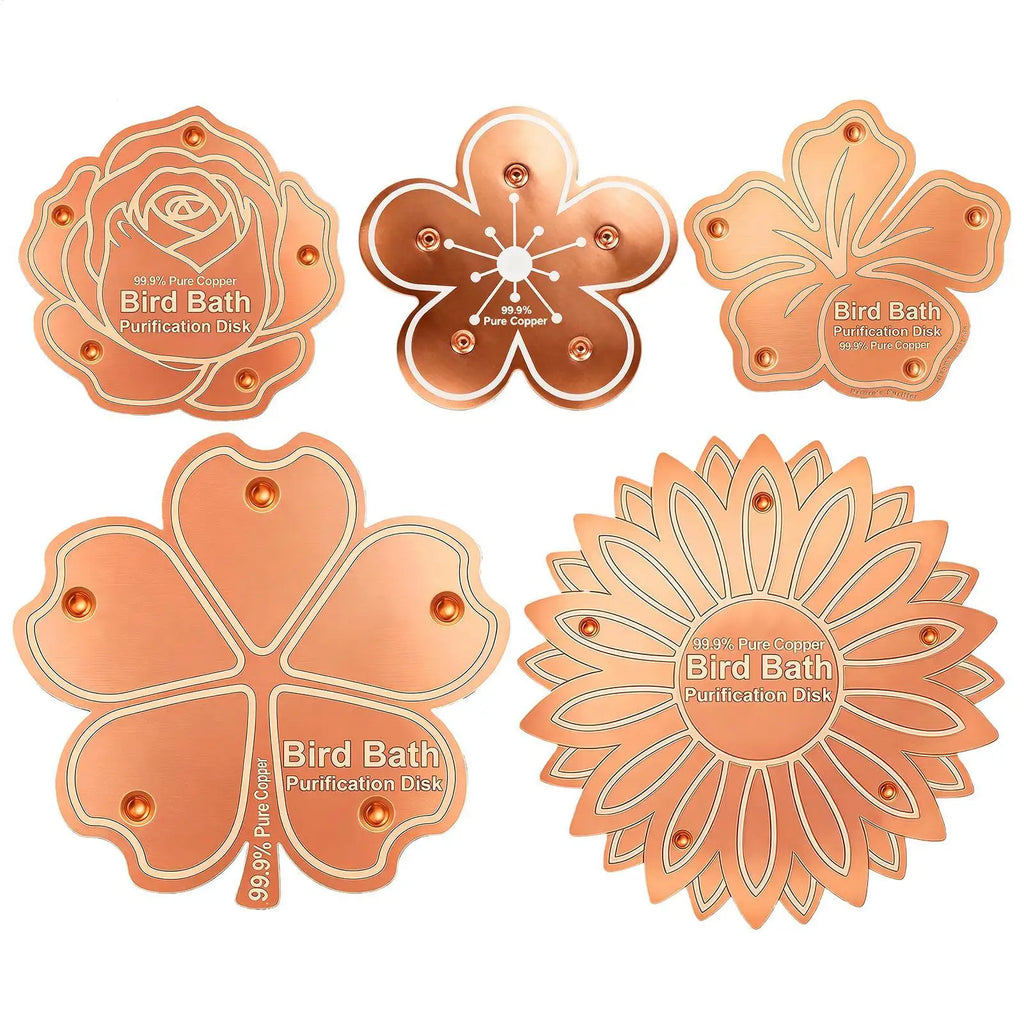 Copper Bird Bath Purifier Disk – Natural Ion Water Cleaner Bird Bath Accessory Axl