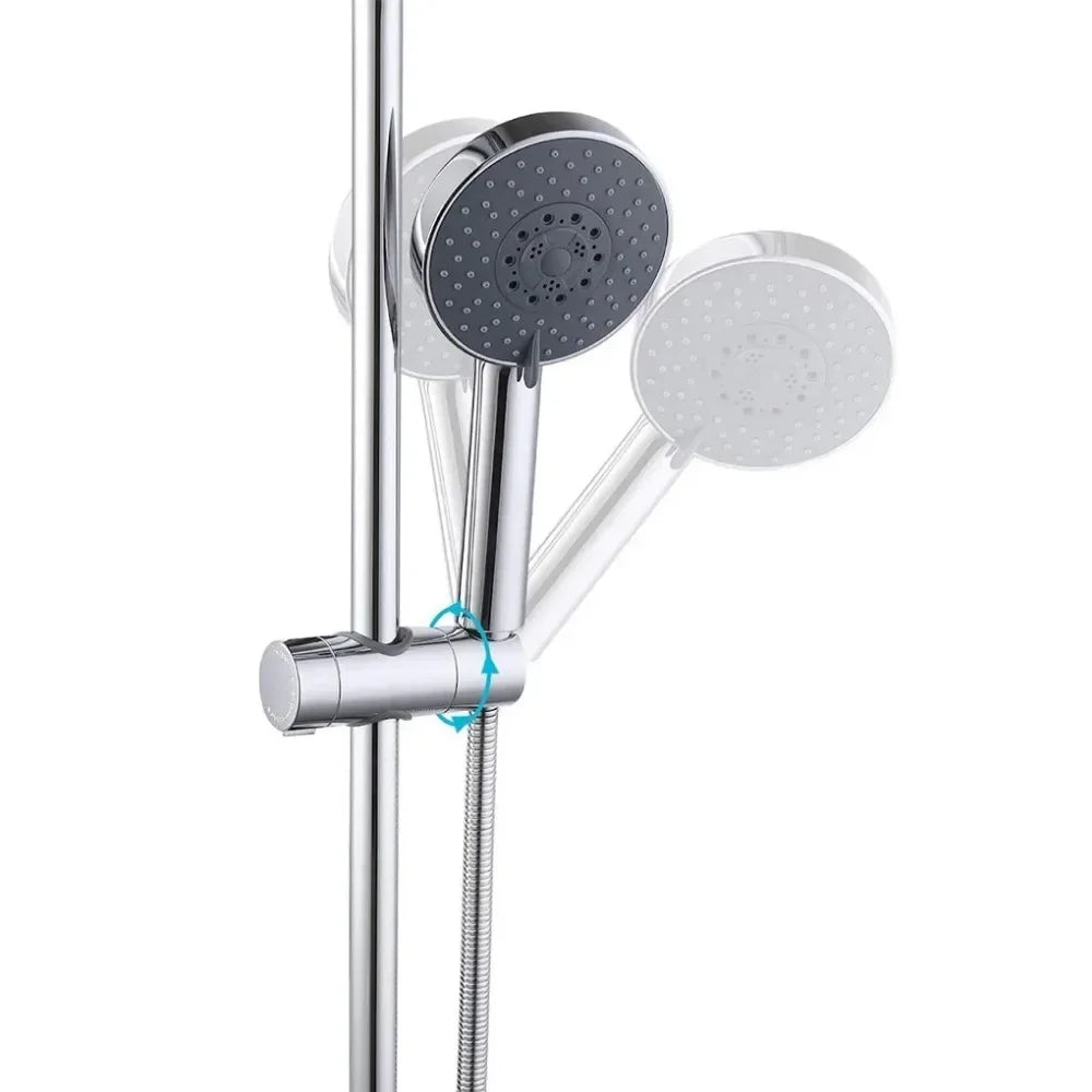 Adjustable Chrome Shower Slide Bracket – Fits 18–25mm Riser Rails Shower Slide Bracket Axl