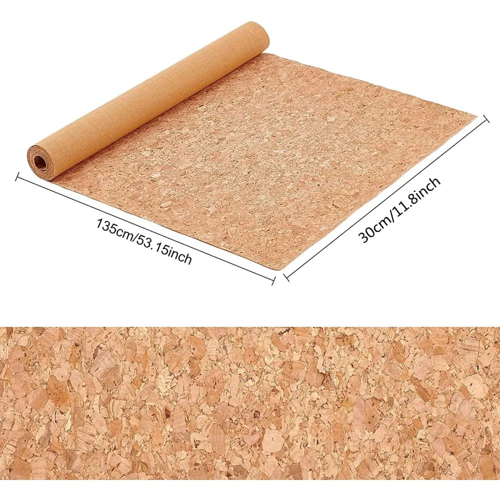 Natural Cork Fabric Sheets 2-Roll – PU Cork Leather for DIY Crafts Cork Craft Fabric Axl