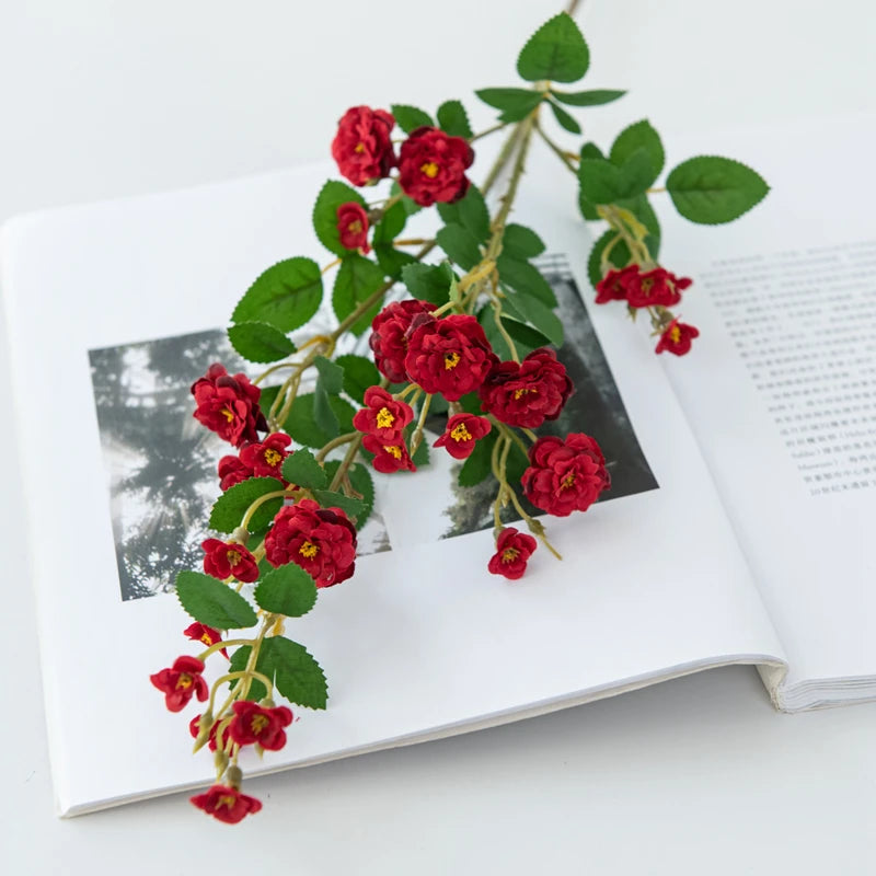 Handmade Silk Daisy Bouquet – Wedding & Home Décor Flowers Artificial Flower Bouquet Axl Red